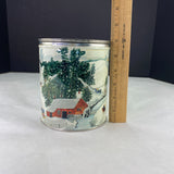 Vintage Grandma Moses Winter Holiday Spry Shortening Tin