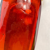 Vintage Tangerine Amberina Art Glass Decanter Barware Bottle