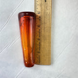 Vintage Tangerine Amberina Art Glass Decanter Barware Bottle