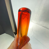 Vintage Tangerine Amberina Art Glass Decanter Barware Bottle