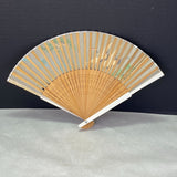 Vintage Bamboo Paper Crane Birds Folding Fan