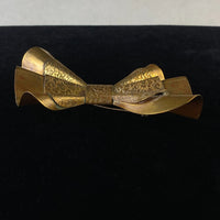 Vintage Brass Bow Brooch Pin