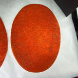 Vintage Orange Melted Plastic Popcorn Placemats Set of 2