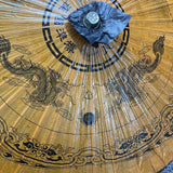 Vintage Asian Wood and Paper Umbrella Parasol