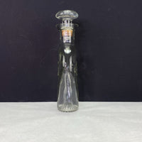 Vintage Clear Glass Circle Design Decanter Bottle
