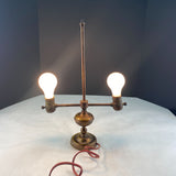Vintage Bouillotte 2 Bulb Dual Socket Table Lamp FOR PARTS OR RESTORATION