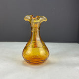 Vintage Amber Glass Embossed Grapes Cruet Pitcher