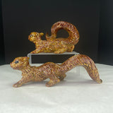 Vintage Arnels Ceramic Squirrel Figurine Set