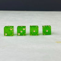 Vintage Bakelite Dice Translucent Green Apple Lot of 2 Sets