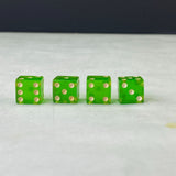 Vintage Bakelite Dice Translucent Green Apple Lot of 2 Sets