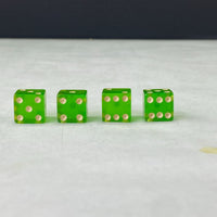 Vintage Bakelite Dice Translucent Green Apple Lot of 2 Sets