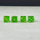 Vintage Bakelite Dice Translucent Green Apple Lot of 2 Sets