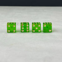 Vintage Bakelite Dice Translucent Green Apple Lot of 2 Sets