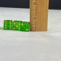 Vintage Bakelite Dice Translucent Green Apple Lot of 2 Sets