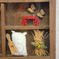 Vintage Wood Diorama Shadow Box General Store