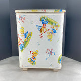 Vintage Retro Pep Mint Kids Candy Cane Laundry Hamper