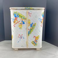 Vintage Retro Pep Mint Kids Candy Cane Laundry Hamper