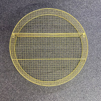 Metal Mesh Gold Color Circle 2 Shelf Wall Display 25" x 5"