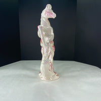 Vintage Marcia of California Pottery Pearlized Pink & White Ceramic Rearing Horse Figurine