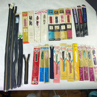 Vintage Sewing Craft Clothing Zippers Mixed Lot of 28 NEW