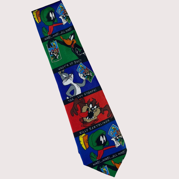 Vintage Looney Tunes Stamp Collection 1997 Tie NWOT