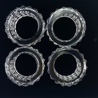 Gorham Fairfax Barware Clear Cut Crystal Napkin Rings Set of 4 with Box