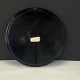 Vintage Lacquer Ware DaVar Japan Yellow Round Tray with Red Apple