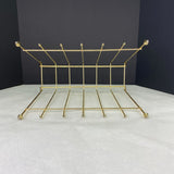 Vintage MCM Gold Tone Metal Magazine Rack with Arrow Tips