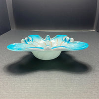 Vintage Fratelli Toso Murano Art Glass Aventurine Butterfly Bowl