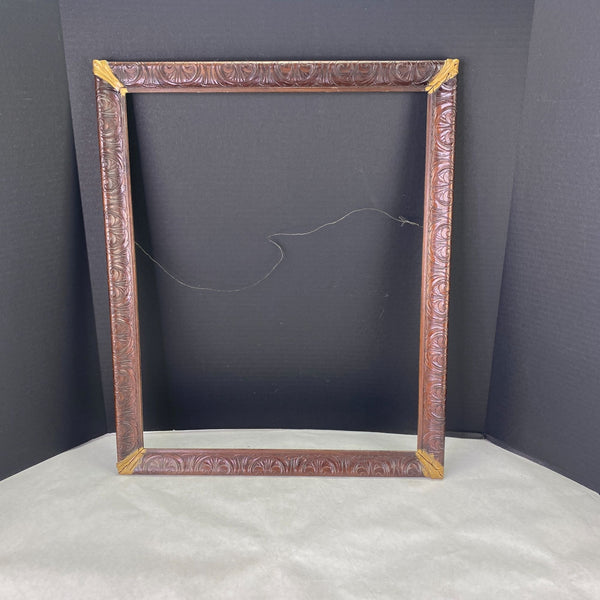 Vintage Embossed Wood Picture Frame Gold Accent 16X 20