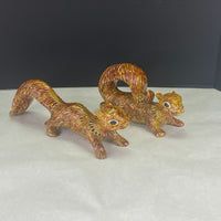 Vintage Arnels Ceramic Squirrel Figurine Set