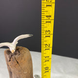 Vintage Handcrafted Driftwood Seagull Sculpture Figurine