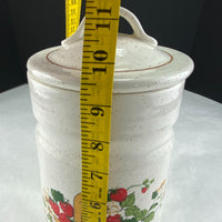 Vintage Treasure Craft Kitchen Cindy Sims Strawberry Canister Jar