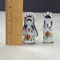 Wedding Couple Figurines Tonala Style Mexico Folk Art Pottery