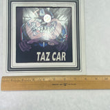 Vintage Taz Car Carnival Prize Glass Tile