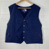 Vintage The North Face Navy Blue Quilted Vest Mens XL