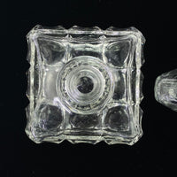 Vintage Clear Glass Decanter Bottle Stopper Plug Lot of 2