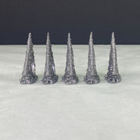 Metzke Pewter Christmas Tree Napkin Ring Holders Set of 5