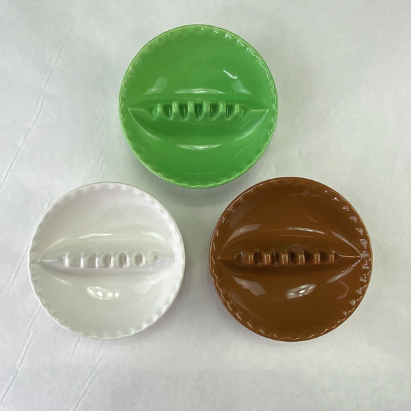 Vintage Anholt Denver Colorado Ceramic Ashtray Lot of 3 Green Brown White 5"