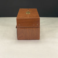 Vintage Ballonoff Porta File Metal Woodgrain File Box