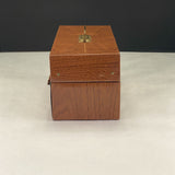 Vintage Ballonoff Porta File Metal Woodgrain File Box