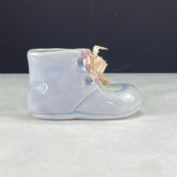 Vintage Baby Bootie Laced Shoe Ceramic Planter