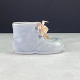 Vintage Baby Bootie Laced Shoe Ceramic Planter