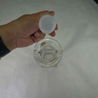 Vintage Ball D-9 Federal Law Panel Glass 2 Spouted Liquor Bottle Stopper