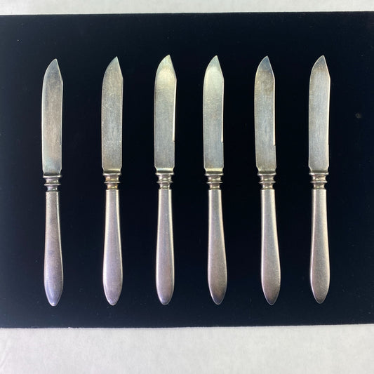 Vintage 1847 Rogers Bros Warranted Silverplate Fruit Cheese Knife Set of 6