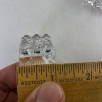 Gorham Fairfax Barware Clear Cut Crystal Napkin Rings Set of 4 with Box