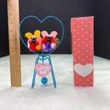 Vintage Valentine Pom Pom Figurine Balance Toy Collectible