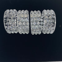 Gorham Fairfax Barware Clear Cut Crystal Napkin Rings Set of 4 with Box