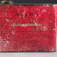 Vintage De Laval Cream Separators Half Gallon Oil Tin Can Advertising