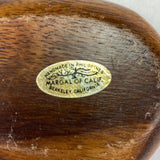 Vintage Wood Tropical Trinket Snack Bowls Margal of California Lot of 2